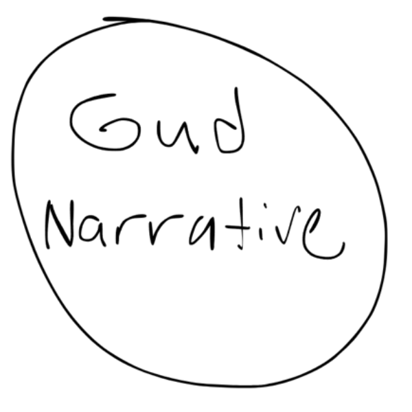 pretend this gud narrative logo