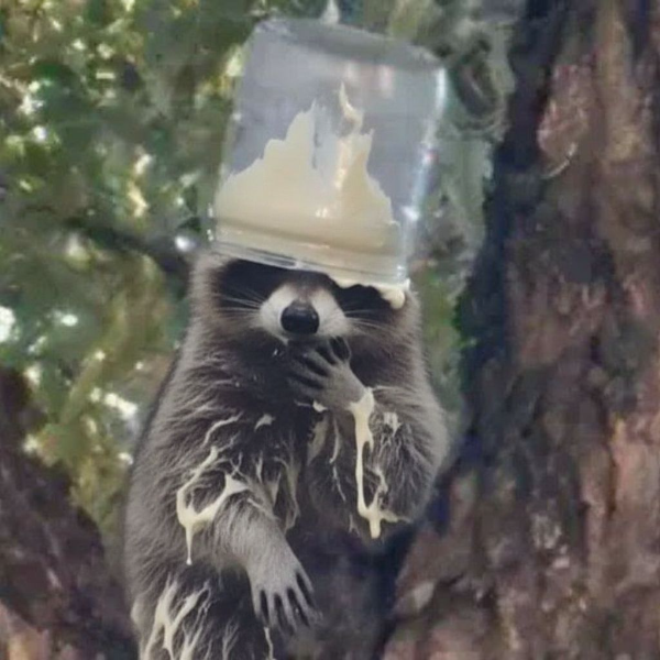 Mayonesia The Raccoon logo
